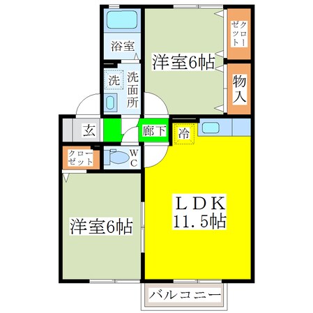 西鉄柳川駅 徒歩26分 2階の物件間取画像